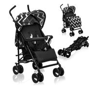 Poussette canne bébé Elia Lionelo - Noir - Dossier réglable - Roues avant rotatives - Certificat Intertek noir TU