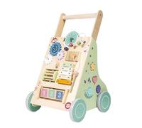 Poussette en bois, roues et silencieuses, 43 x 34 x 13,7 cm, jouet à pousser Tod Dler, jouet à pousser en bois, poignée réglable, pour apprendre à marcher, , filles, salle de classe