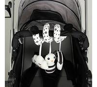 Poussette en Forme d'animal Noir et Blanc, Jouets Suspendus pour Nouveau-nés, Hochets en Peluche pour Berceau/Chariot/Chevet (#3)