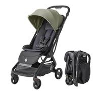 Poussette Ergobaby Metro 3 avec fonction d'inclinaison, poussette de la naissance à 22kg (0-4 ans), pliable et compatible avec les sièges auto, siège ergonomique, Soft Olive