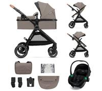 Poussette Esme Pro 3 En 1 Avec Siège Auto Mink Pro I-size, Travel System, Pliage Compact Et Roues Tpe Amorties Beige TU