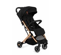 Momi Poussette ESTELLE compacte, légère, pliable – dès 6 mois jusqu'à 15 kg, dossier inclinable, noire