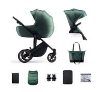 Poussette 2 en 1 Combinée Kinderkraft PRIME2, Jusqu'à 22 kg, Avec Nacelle spacieuse, Large plage de réglage, Vert