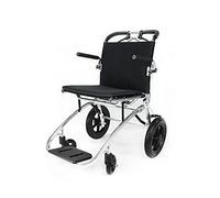 Poussette, fauteuil roulant pliant, double freins, avec pédales pliantes, poussette de scooter pour personnes âgées/handicapées, transport ultra léger, portable