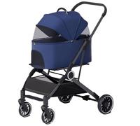Poussette for animaux de compagniePoussette pliable 3 en 1 for animaux de compagnie, poussettes for petits chiens, poussette à 4 roues for chien/chat et chiot avec support de voyage amovible for petit