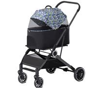 Poussette for animaux de compagniePoussette pliable 3 en 1 for animaux de compagnie, poussettes for petits chiens, poussette à 4 roues for chien/chat et chiot avec support de voyage amovible for petit