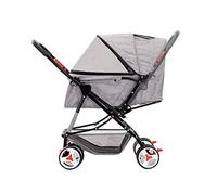 Poussette for chat/chien facile à plier d'une seule main, poussettes for chiens à 4 roues for chiens de taille moyenne et petite, poignée de poussée réversible, poussette for animaux de compagnie, por