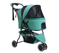 Poussette for chat, poussette for chien de petite et moyenne taille, poussette for chien à 3 roues, poussette pliable for chien, poussette légère for animal domestique, chariot de voyage, roues durabl