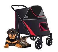 Poussette for chien de grande taille, poussettes for grands chiens, landau de luxe, poussette for animaux de compagnie de qualité supérieure, poussette for animaux de compagnie à 4 roues for chat, chi