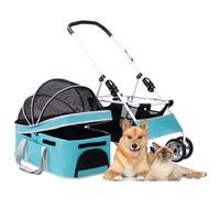 Poussette for chien et chat, landau pliable de voyage for animaux de compagnie, poussettes for chiens de taille moyenne, poussette amovible for animaux de compagnie, chariot for chien, poussette for c