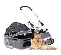 Poussette for chien et chat, landau pliable de voyage for animaux de compagnie, poussettes for chiens de taille moyenne, poussette amovible for animaux de compagnie, chariot for chien, poussette for c