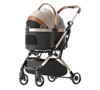 Poussette for chien for chiens de taille moyenne et petite, chariot de transport séparable for chien et chat avec porte-gobelet, poussettes for animaux de compagnie, poussette pliable for chien avec h
