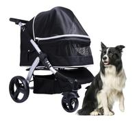 Poussette for chien, poussette de voyage, poussette for animaux de compagnie for grands chiens/2 chats, poussettes for chiens de grande taille, grande poussette for chien, idéale for les animaux jumea