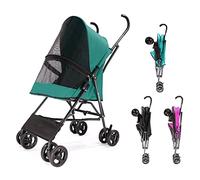 Poussette for Petit Chien avec Structure Parapluie légère for Petits Chiens, poussettes for Petits Chiens, Poussette for Animaux de Compagnie, Landau for Chats, Chiots et Chatons(Green a)