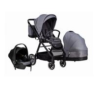 Poussette FreeON Opty i-Size R129 Gris Trio avec sac de transport capacité de charge 22 kg
