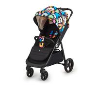 Kinderkraft GRANDE PLUS Poussette Canne dès la Naissance jusqu’à 22 kg, Pliage d'une seule main, Position allongée, Capote extensible, 4 Roues amorties, Happy Shapes