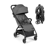 Poussette Ickle Bubba Aries Autofold - Conception ultra-légère, inclinaison multiposition et mécanisme de pliage automatique pratique, de la naissance à 22 kg (Gris graphite)