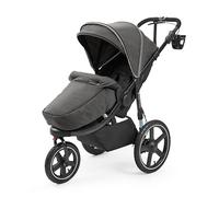 Poussette Ickle Bubba Venus Jogger Pro Max - Poussette tout-terrain à 3 roues, de la naissance à 22 kg, poignée réglable, porte-gobelet et pliage autobloquant (Gris anthracite)