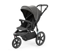 Poussette Ickle Bubba Venus Jogger Pro - Poussette tout-terrain à 3 roues, de la naissance à 22 kg, poignée réglable et pliage autobloquant (Gris anthracite)
