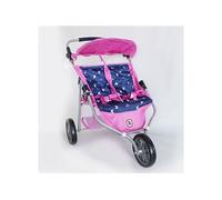 Poussette Jogger 3 roues pour poupées jumelles