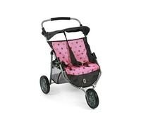 Poussette Jogger 3 roues pour poupées jumelles - Coloris 83