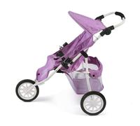 Poussette Jogger 3 Roues Pour Poupons Jumelles Violet TU