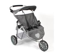 Poussette Jogger Pour Poupées Jumelles - Jeans Gris Gris TU