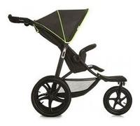 Hauck Poussette Runner 3 roues – grandes roues pneumatiques, pliable, jusqu'à 22 kg – Noir/Jaune fluo