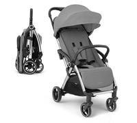 Poussette KikkaBoo EDEN, poussette bébé jusqu'à 22 kg, pliage automatique, position inclinable, ultra légère, compacte, gris