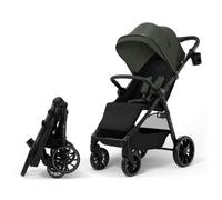 Poussette Kinderkraft GRANDE 2 compacte bébé position allongée pliage une main grandes roues 22 kg vert