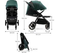 Poussette Kinderkraft légère MITZY Jade Green