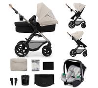 Poussette Kinderkraft Moov 2 3 En 1 Avec Siège 2 En 1 Transformable, Mink Pro I-size, Travel System Et Roues Increvables Gris TU