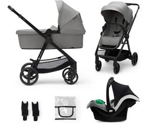 Poussette Kinderkraft Newly 3In1 Moonlight Grey + Mink Pro