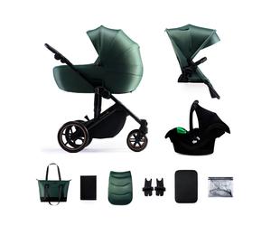 Poussette Kinderkraft Prime 2 3in1 Dark Green Mink Pro