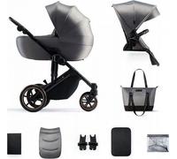 Poussette Kinderkraft Prime 2 + Nacelle - Shadow Grey Gris
