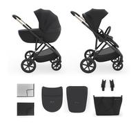Poussette Kinderkraft PRIME 3 combinée 2 en 1 bébé nacelle siège mesh roues smooth ride 22 kg noir
