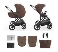 Poussette Kinderkraft PRIME 3 duo 2 en 1 pliable une main memory buttons grand canopy sac inclus 22 kg marron