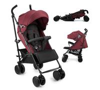 Poussette Kinderkraft Siesta 2 Légère 7,9 Kg Jusqu?à 22 Kg, Pliage Canne, Dossier Réglable, Harnais 5 Points Rouge TU