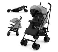 Poussette Kinderkraft SIESTA 2 légère 7,9 kg pliage canne jusqu'à 22 kg ventilation filet appui-tête peekaboo mesh gris