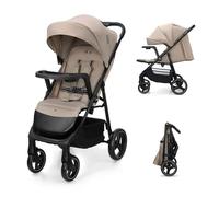 Poussette Kinderkraft TRIG 3 AVEC PLATEAU roues 360° avec blocage pliage une main jusqu'à 25 kg capote déperlante panier 3kg beige