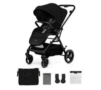 Poussette Kinderkraft YOXI jusqu'à 27 kg réversible pliable roues increvables Travel System poignée télescopique noir