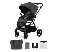 Poussette Kinderkraft Yoxi Réversible Face Ou Dos Route, Pliage Avec Siège, Roues Increvables Et Accessoires Inclus Gris TU