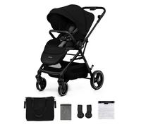 Poussette Kinderkraft Yoxi Réversible Face Ou Dos Route, Pliage Avec Siège, Roues Increvables Et Accessoires Inclus Noir TU