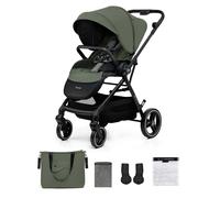 Poussette Kinderkraft Yoxi Réversible Face Ou Dos Route, Pliage Avec Siège, Roues Increvables Et Accessoires Inclus Vert TU