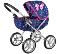 Poussette landau pour poupée pliable, capote, roues en mousse, châssis léger Kinderplay (KP0260T)