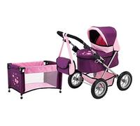 Poussette Landau Pour Poupée - Trendy - 68 cm - Réglable - Prune - Pour poupées jusqu'à 46 cm