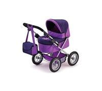 Poussette Landau Pour Poupée Trendy Pourpre, Réglable - 68 Cm