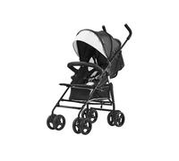 Poussette légère compacte facile à plier avec dossier réglable noir blanc