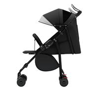 Poussette Légère et Compact, Ultra Légère, Inclinable, Position Landau, Pliage Parapluie, Canopy Ajustable - de la Naissance à 22 Kg,Coussin en coton + moustiquaire, noir