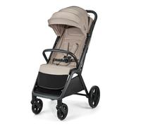 Poussette Légère Kinderkraft LOOM, Poussette Compacte 0-22 kg, Pliage Automatique, Grandes Roues Anti-crevaison, Beige